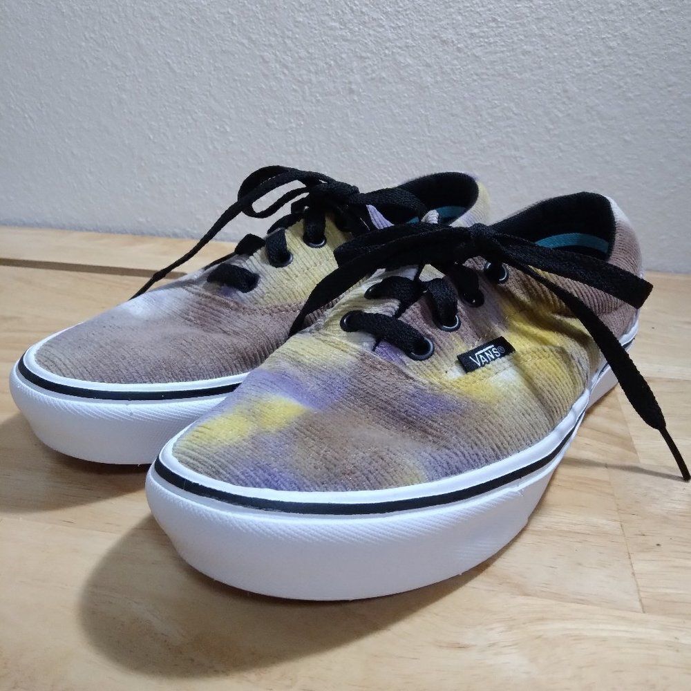 NEW DS Vans Comfycush Blotched Multi/Purple Velvet Shoes Sneakers